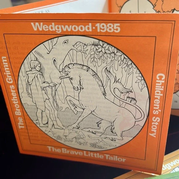 9 Vintage Porcelain Brothers Grimm Fairytails Plates